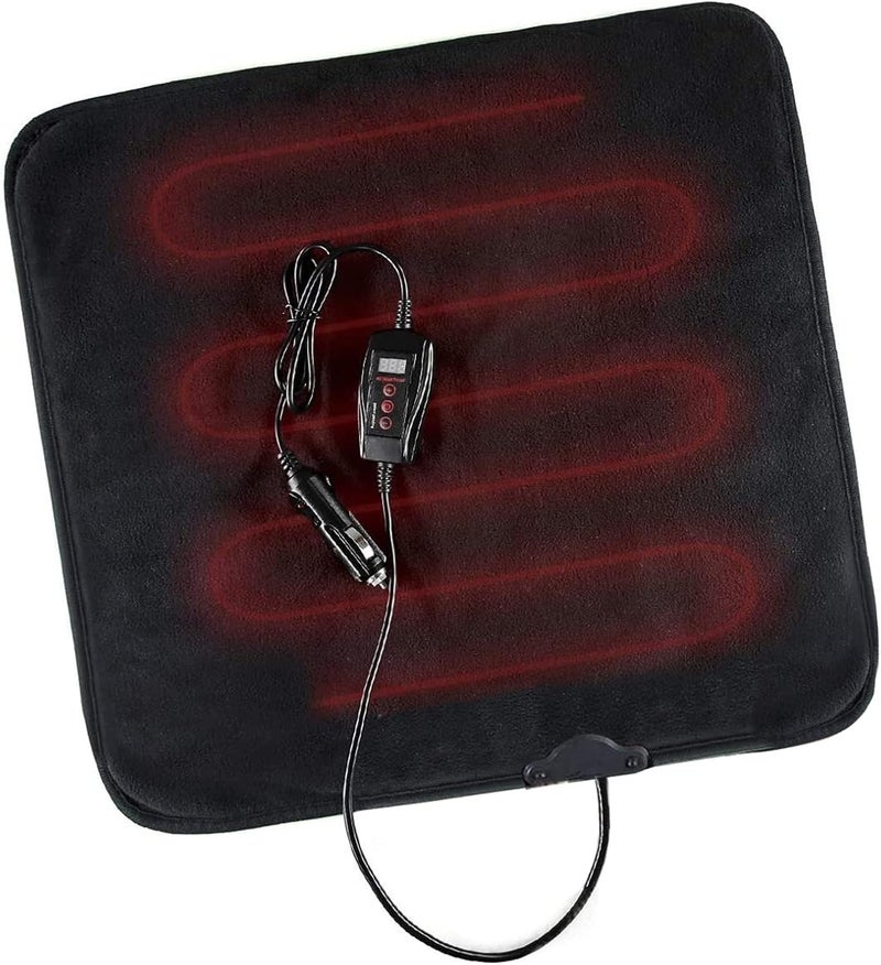 ZONETECH Black Warming Pad Cozy Warmth in Cold Weather, Perfectly Sized for Comfort and Portability for Pets - Image 1